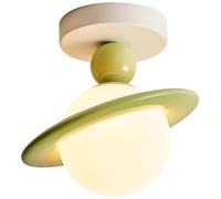 Plafonnier moderne à LED pour couloir ou hall d'entrée, luminaire créatif en acrylique pour bar intérieur, boule blanche, planète lune, lampe verte pour cuisine, lampe de plafond rouge et rose pour en