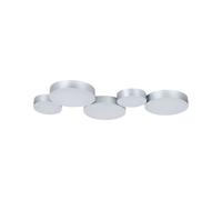 Plafonnier Moderne avec 5 Lumières LED en Métal Argenté Ronds Décoratifs Attaché [EEK: G]