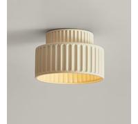 Plafonnier Moderne Crème Cannelé - Douille E27 Encastrée Pour Couloir, Entrée, Chambre, Balcon Et Dressing - Décoration Lumineuse Élégante Et Chic Pour La Maison