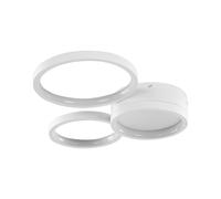 Plafonnier Moderne en Anneau à 3 Lampes LED Intégrées Métal Rond Blanc Agnat [EEK: G]