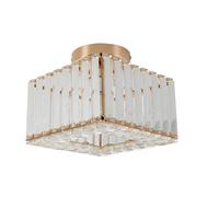 Plafonnier moderne en cristal, design élégant, utilisation polyvalente, efficacité énergétique , modèle A-or, Pas d'ampoules