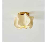 Plafonnier Moderne en résine Nordique du Milieu du siècle, Lampe Semi-encastrée, Couleur Jaune crème, idéal pour Un Couloir, Une entrée ou Un Couloir.