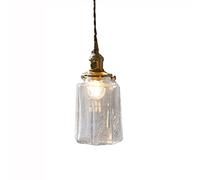 Plafonnier Moderne en Verre avec Motif géométrique, Effet Bulles et Fissures, luminaire Suspendu pour îlot de Cuisine