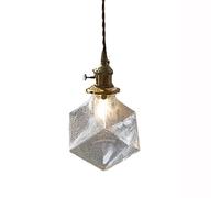 Plafonnier Moderne en Verre avec Motif géométrique, Effet Bulles et Fissures, luminaire Suspendu pour îlot de Cuisine