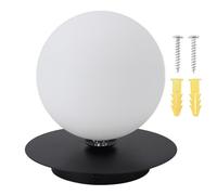 Plafonnier Moderne en Verre Blanc avec Base G9, Installation Facile, Diamètre de 15 Cm pour Couloir, Chambre à Coucher, Large Application