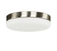 Plafonnier moderne en verre nickel mat Plafonnier de salle de bains Plafonnier pour salle de bains plat rond Ø29 cm Plafonnier cuisine Moderne