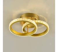 Plafonnier Moderne et épuré, Design géométrique Circulaire créatif, Corps de Lampe + Abat-Jour en Acrylique, éclairage LED Tricolore à intensité Variable pour Chambre ou Salon.