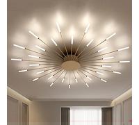 Plafonnier Moderne LED éclairage De Plafond Feux D'artifice Design Lustre Chambre Salon Applique Salle De Réception Bureau Chambre D'enfants Éclairage Intérieur Lumières Décoratives (Gold,30 heads)