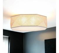 Plafonnier Moderne Lin 52 Cm Large 4X E27 Anti Éblouissement Salon Plafonnier