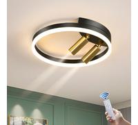Plafonnier Moderne, Plafonnier LED Rond, Plafonnier Spot, Spots de Plafond, Plafonnier Dimmable à Télécommande, Plafonnier Acrylique Éclairage de Plafond pour Cuisine Salle à Manger Chambre Couloir (