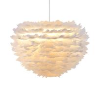 Plafonnier moderne pliable en plumes de 30 cm, 3 lumières, style romantique et moderne, idéal for un salon, une chambre, une véranda, un bar, un restaurant ou un hôtel.