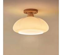 Plafonnier Moderne Semi-encastré en Verre Laiteux, Style Nordique, idéal pour Une Chambre à Coucher, Un Salon, Une Cuisine, Un Couloir ou Une véranda.