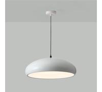Plafonnier moderne suspendu à grand dôme en métal blanc, lampe suspendue du milieu du siècle 3 surdimensionné pour îlot de cuisine et salle à manger - abat-jour en aluminium de 23,6 pouces Beauty