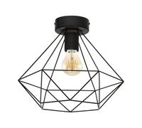 Plafonnier Moderne Vintage Design Noir 1 Lumière GL0499