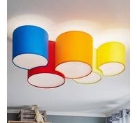 Plafonnier Mona TK Lighting, dimmable, multicolore, Chambre à coucher, Textile / Tissu / Soie, Moderne, Plafonnier