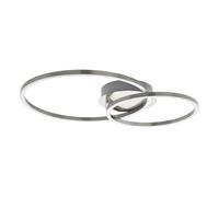Plafonnier MOTTAFOLLONE LED 15W en aluminium nickel mat 415x290x65mm