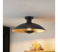 Plafonnier Narisara Lindby, dimmable, noir, Salon / Salle à manger, Métal, Moderne, Plafonnier