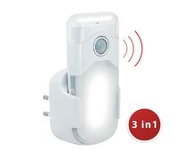 Velamp Night Guard lampe de secours automatique avec fonction lumière de courtoisie et détecteur de mouvement LED Idéale pour couloirs, escaliers, chambre à coucher, salon, blanc