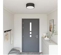 Plafonnier Noir Ø 30 cm en Tissu E27