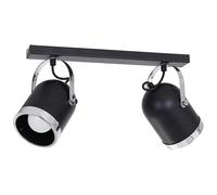 Plafonnier Noir 2X E27 Spots Orientables Intérieurs