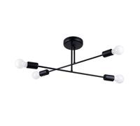 Plafonnier noir à quatre ampoules NORAH 4xE27 15W SL.1451 Sollux Lighting