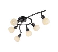 Plafonnier Noir Blanc Avec 4x E14 LED 3000 K Lampe De Plafond Salon