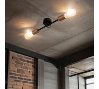 Plafonnier Noir Cuivre E27 Métal Vintage Design Lampe De Plafond Salon