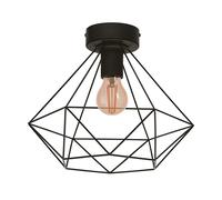 Eglo Plafonnier Tarbes Noir E27 60W