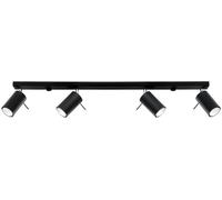 Plafonnier Noir GU10 Réglable Salon 80 cm Projecteur Plafond Salle à manger