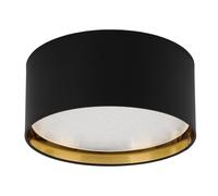 Plafonnier Noir Or Anti Éblouissant Rond Ø 45 Cm 4x E27 Salon Lampe De Plafond