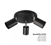 Plafonnier noir orientable pou