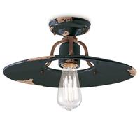 Plafonnier Noir Shabby En Céramique Métal Ø 40 Cm E27 Industriel