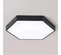 Plafonnier Noir Ultra-mince Lampe De Protection Oculaire À Intensité Variable 3000K-6000K Lampes À Panneaux Hexagonaux Style Diamant Nordique Luminaire Encastré Moderne, Fin Et Plat Pour Salon KNBVFHG