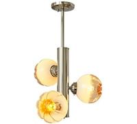 Plafonnier Nordique métal avec Abat-Jour en Verre, de Style européen, luminaire Suspendu pour Table Manger, Cuisine, Chambre à Coucher Salon (B)