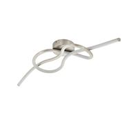 Plafonnier NOVAFELTRIA LED 13W en acier et aluminium nickel mat 700x160x160mm