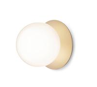 Plafonnier Nuura Liila 1, Grand, en Verre Opale et Or.