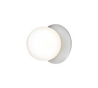 Plafonnier Nuura Liila 1, Verre Argent et Opale, Format Moyen