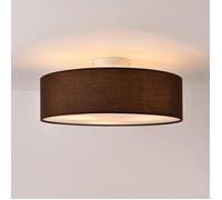 Plafonnier Omaha 3 Douilles E27 Diamètre de 45 cm Marron Blanc