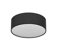 LEDVANCE Plafonnier ORBIS PARIS 300mm – rond, écran tissu, E27, noir, compatible ampoule