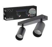 Plafonnier orientable 2 spots MALGA LED IP20 Noir GU10 EDO SOLUTIONS