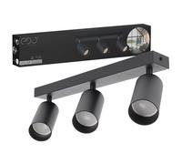 Plafonnier orientable 3 spots MALGA LED IP20 Noir GU10 EDO SOLUTIONS