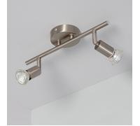 TechBrey Plafonnier Orientable Aluminium Oasis 2 Spots Argenté Argent Argent