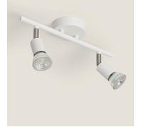 Plafonnier Orientable Aluminium Oasis 2 Spots Blanc Blanc