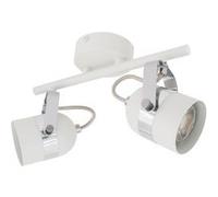 Plafonnier Orientable Aluminium Sinner 2 Spots Blanc Blanc Blanc G