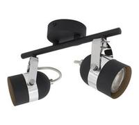 Plafonnier Orientable Aluminium Sinner 2 Spots Noir Noir Noir G