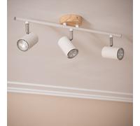 Plafonnier Orientable Bois 3 Spots Olmo