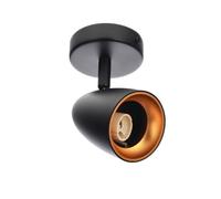 Plafonnier orientable - EDO - OVO 1 - Noir - Aluminium - GU10