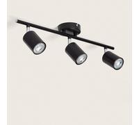 Plafonnier Orientable Métal 3 Spots Albus Black