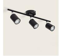 Plafonnier Orientable Métal 3 Spots Albus Black Noir