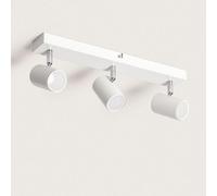 Plafonnier Orientable Métal 3 Spots Wuedy Blanc